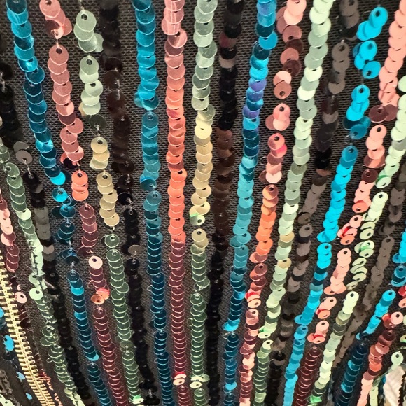 Brand new with tags Black Long Sleeve Sequin Mini Dress - Picture 3 of 10